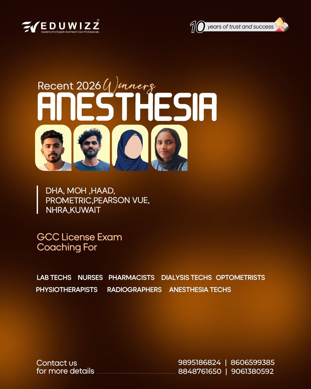 Eduwizz Anesthesia Technician exam winners 2026
