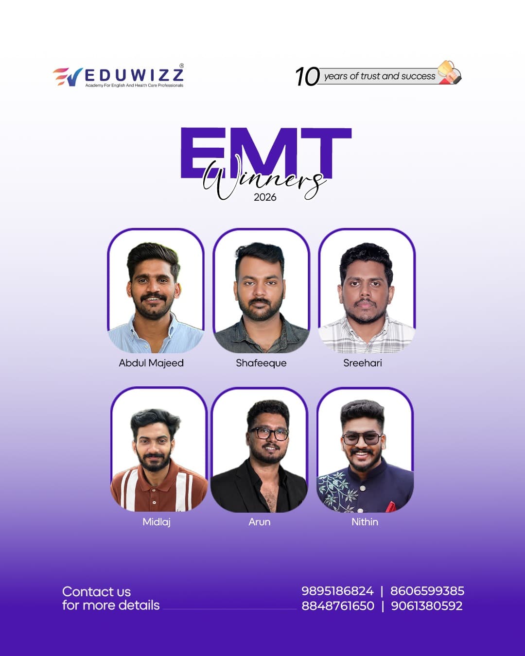 Eduwizz 2026 EMT course winners