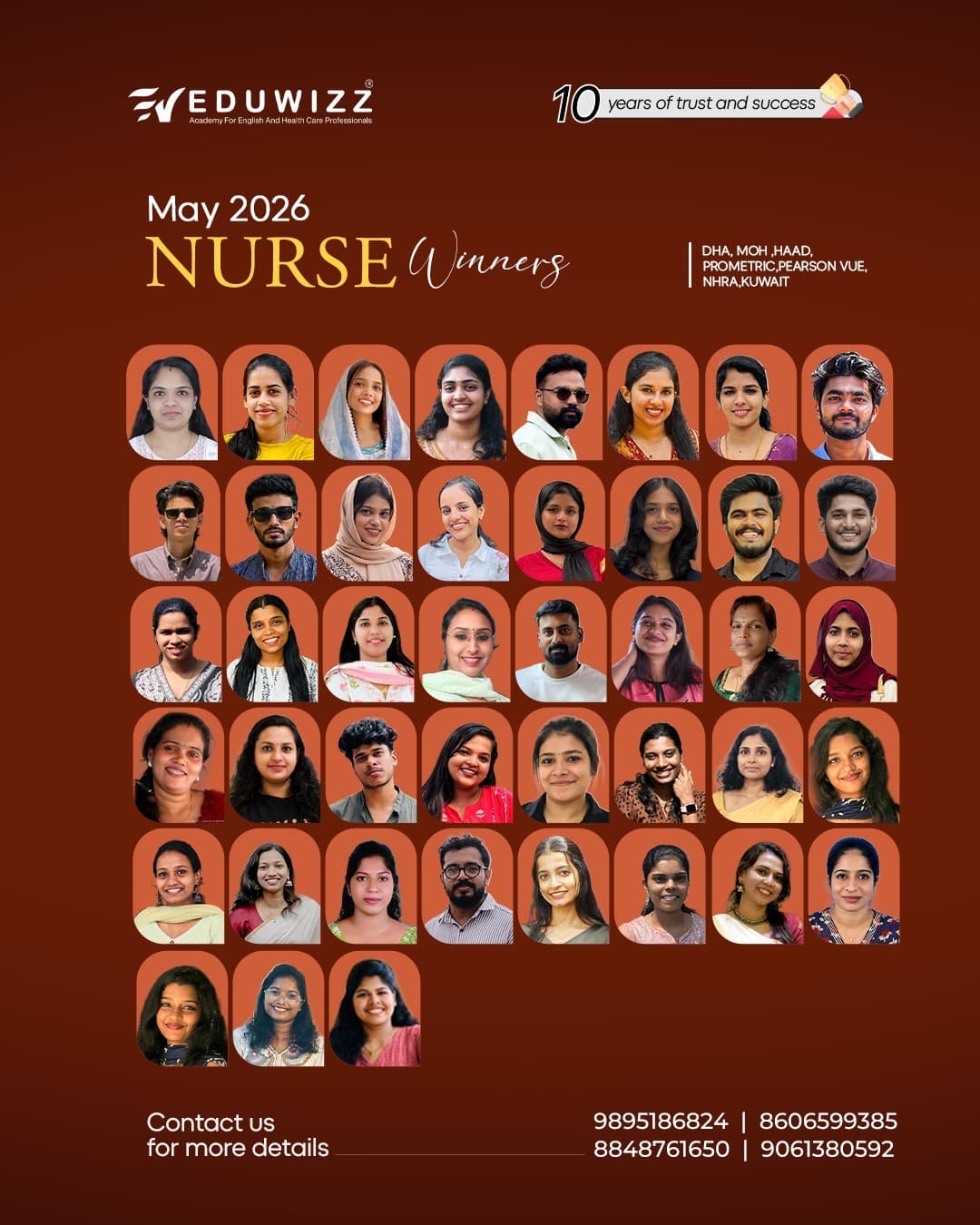 Eduwizz May 2026 Nurse exam winners